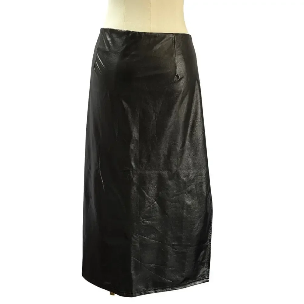 Women’s SHEIN Faux Leather Skirt Sz 2X Curvy